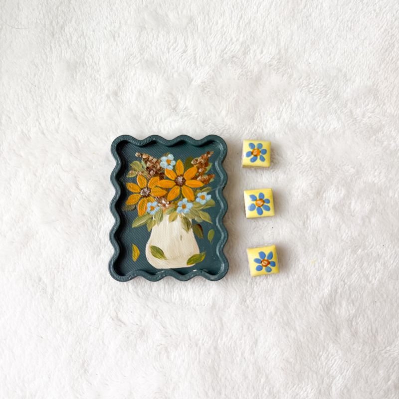 Mini Framed Magnet Set - Bouquet Vase Mini Framed Magnet Set - Bouquet Vase