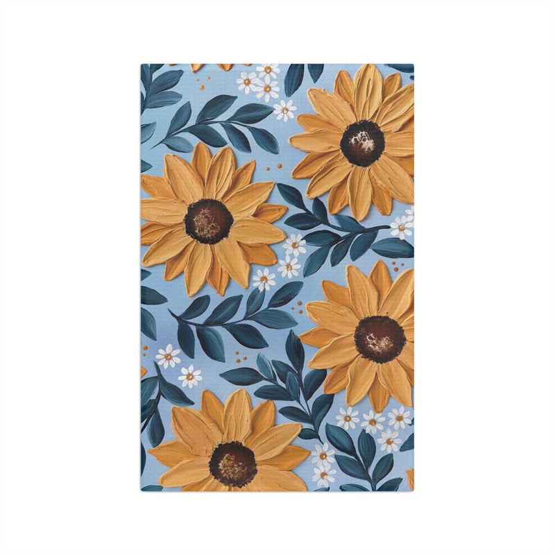 Sunflower Blues Kitchen Tea Towel