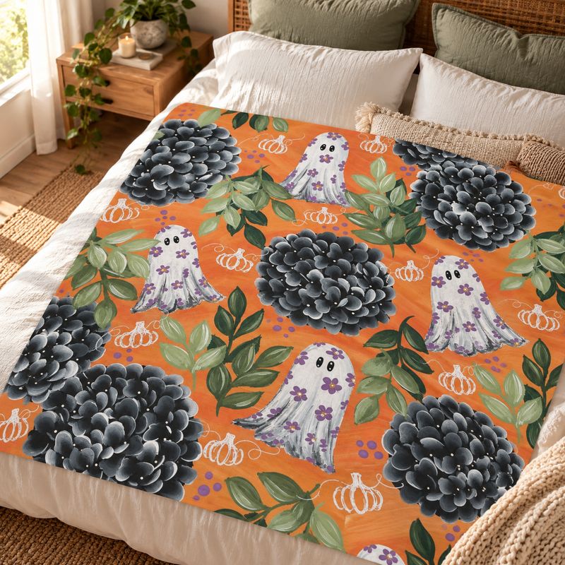 Boo &amp; Blooms Sweatshirt Blanket