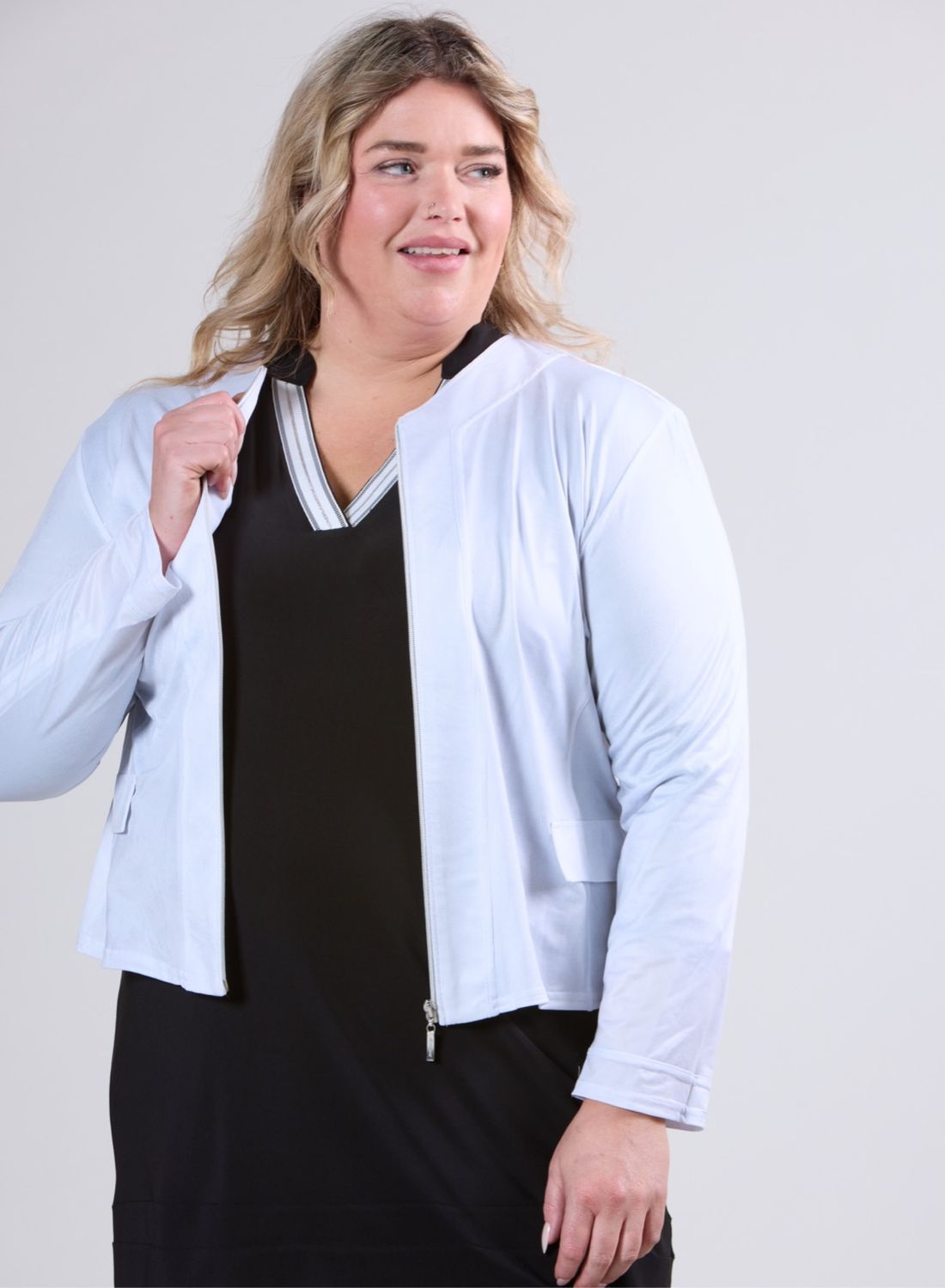Vegane Jacke in Lederlook bis Grösse 56