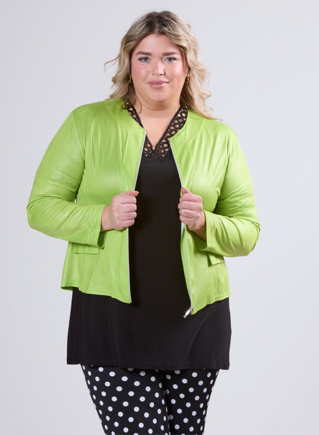 Vegane Jacke in Lederlook bis Grösse 56