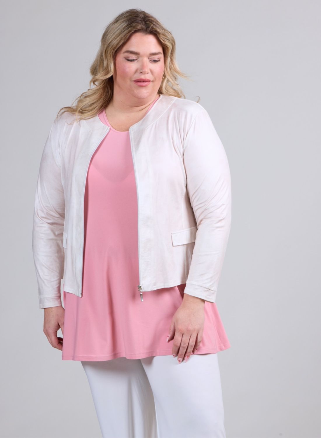 Vegane Jacke in Lederlook bis Grösse 56