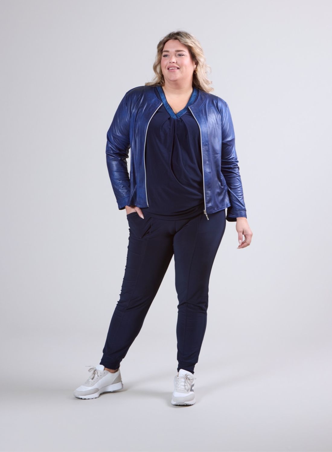 Vegane Jacke in Lederlook bis Grösse 56