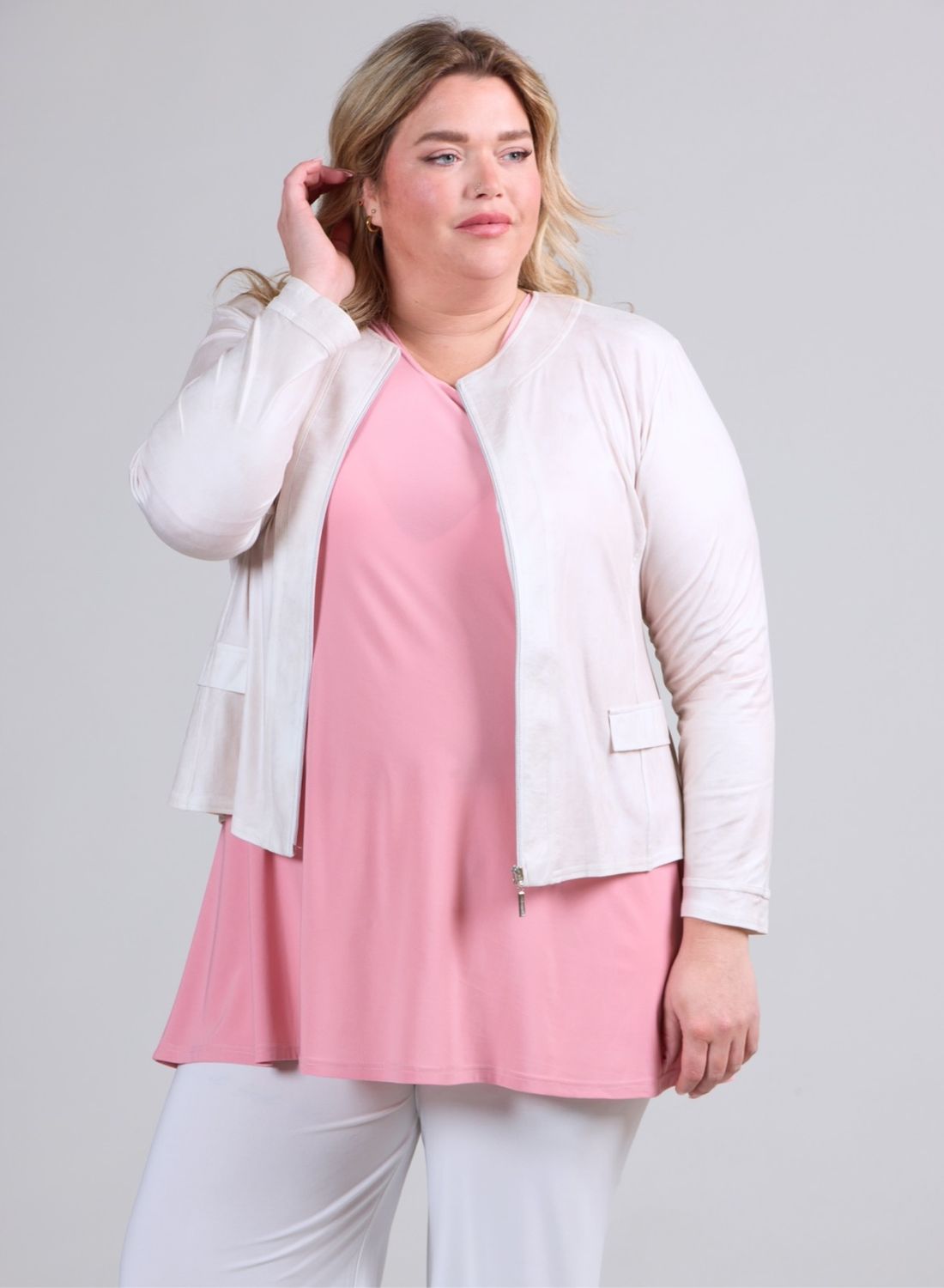 Vegane Jacke in Lederlook bis Grösse 56