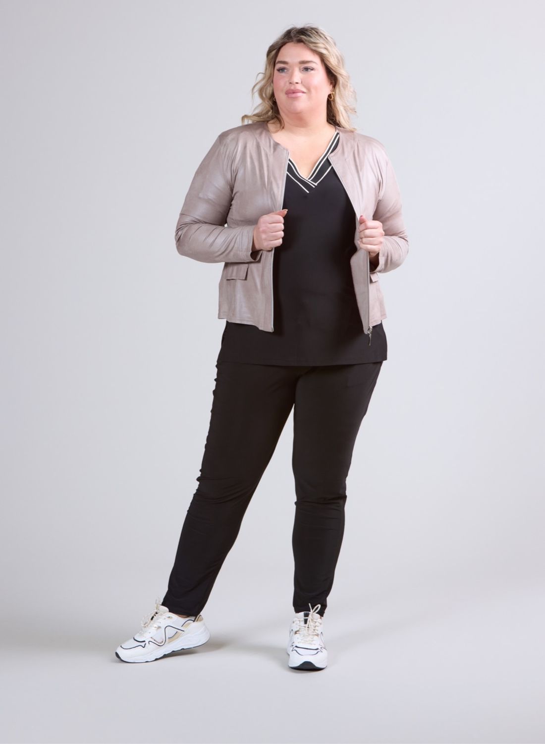 Vegane Jacke in Lederlook bis Grösse 56