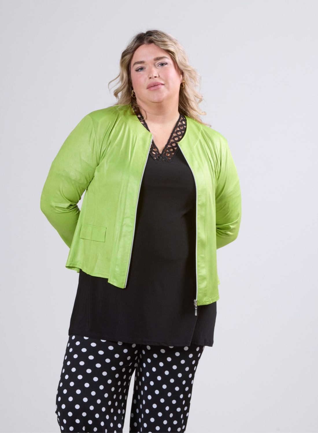 Vegane Jacke in Lederlook bis Grösse 56