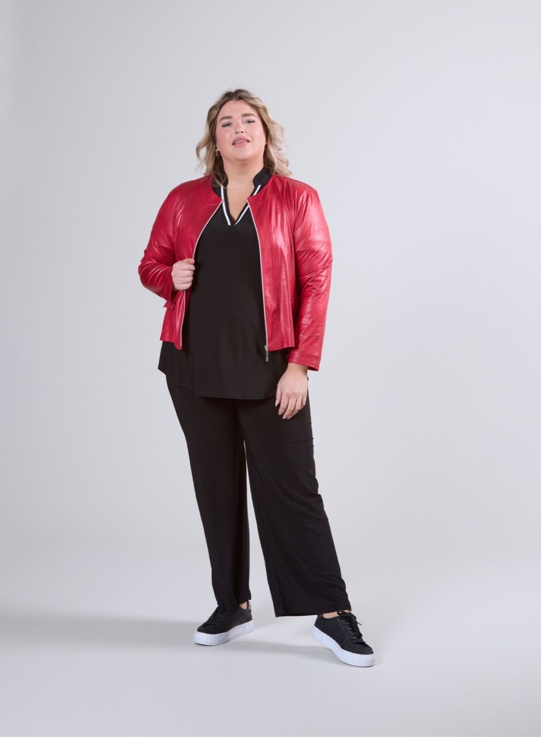 Vegane Jacke in Lederlook bis Grösse 56