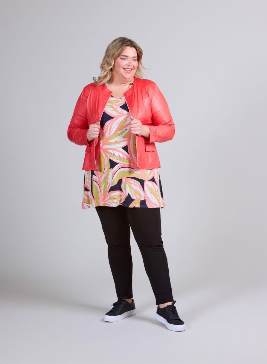 Vegane Jacke in Lederlook bis Grösse 56