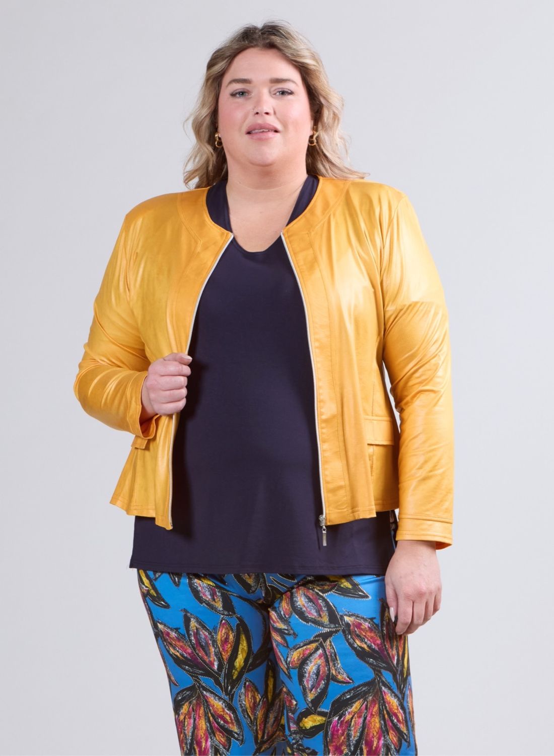 Vegane Jacke in Lederlook bis Grösse 56
