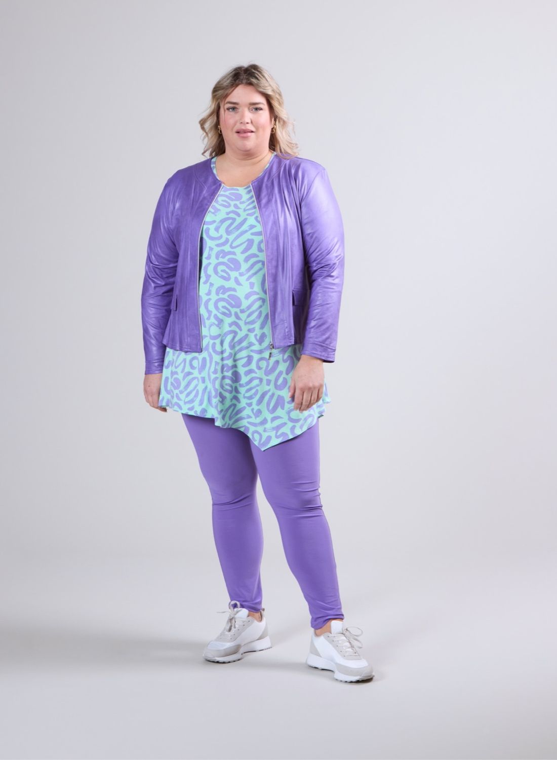 Vegane Jacke in Lederlook bis Grösse 56