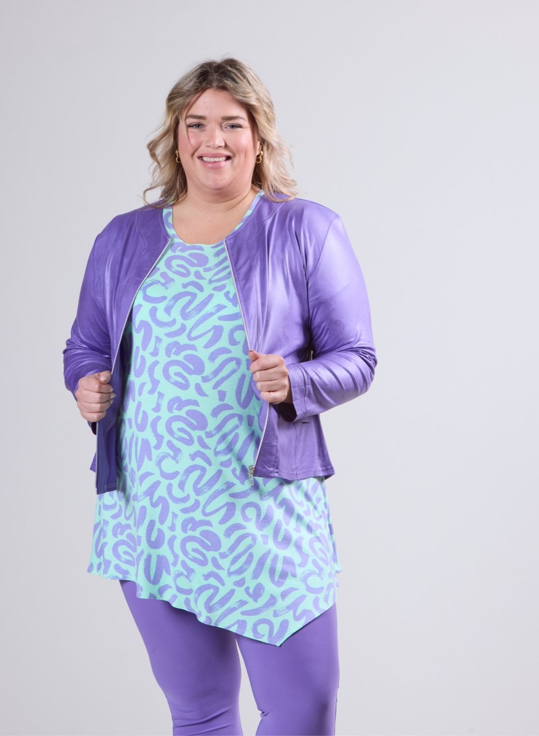 Vegane Jacke in Lederlook bis Grösse 56