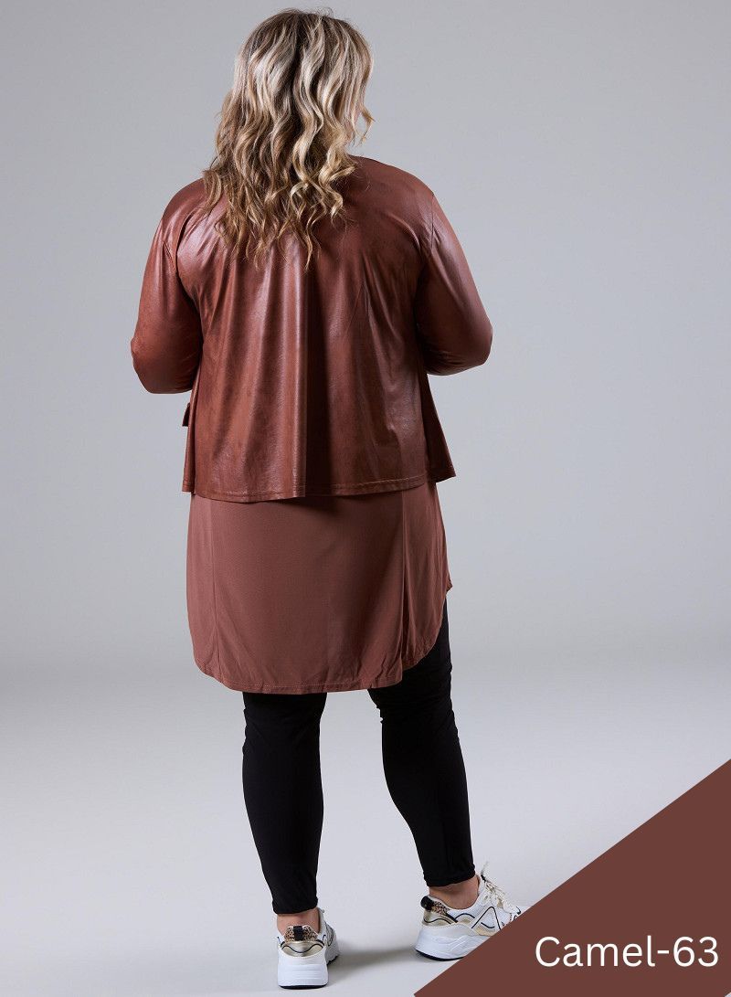 Vegane Jacke in Lederlook bis Grösse 56