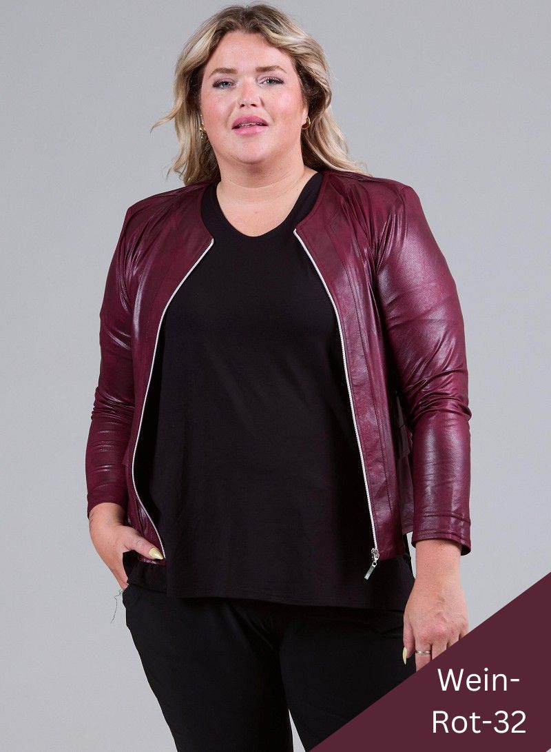 Vegane Jacke in Lederlook bis Grösse 56