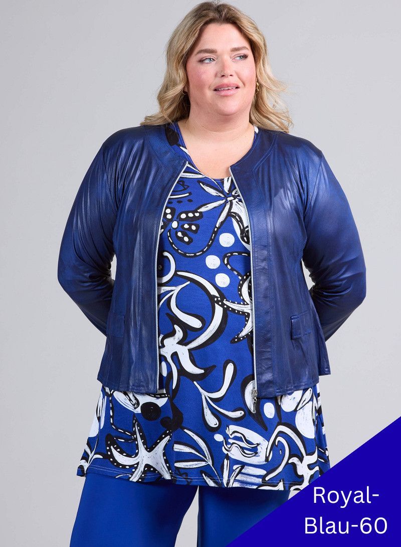 Vegane Jacke in Lederlook bis Grösse 56