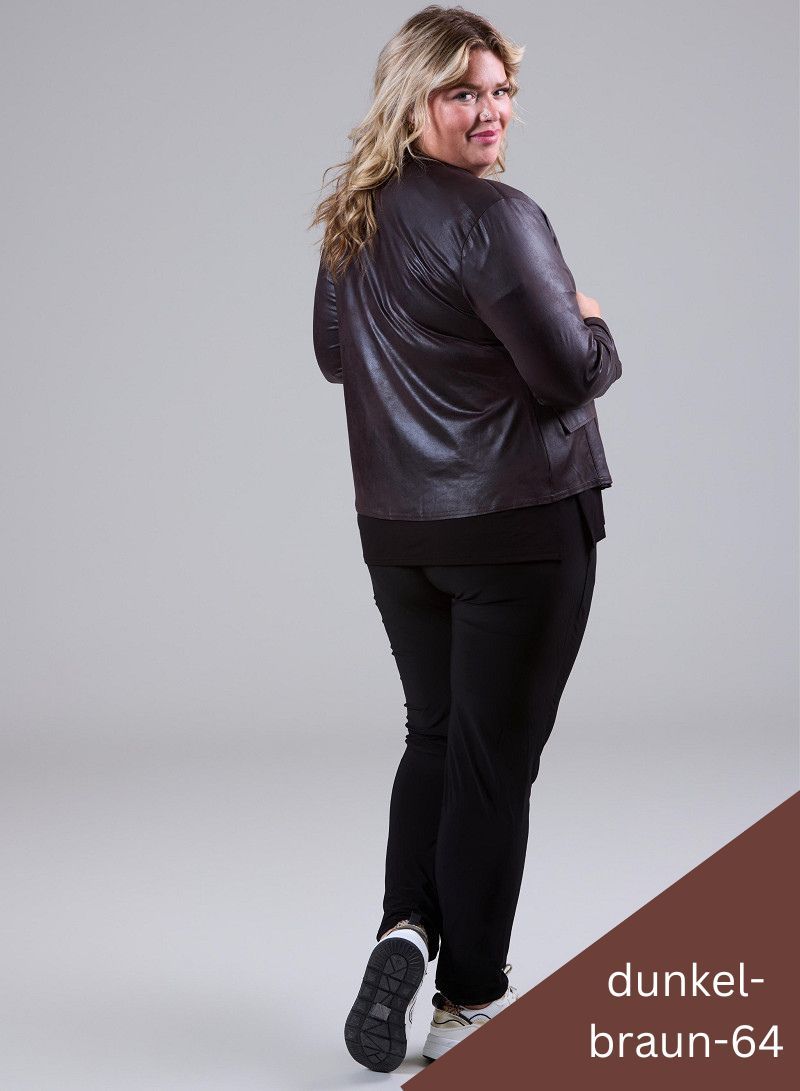 Vegane Jacke in Lederlook bis Grösse 56