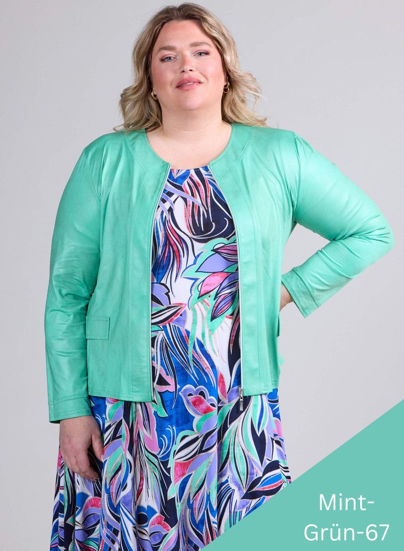Vegane Jacke in Lederlook bis Grösse 56
