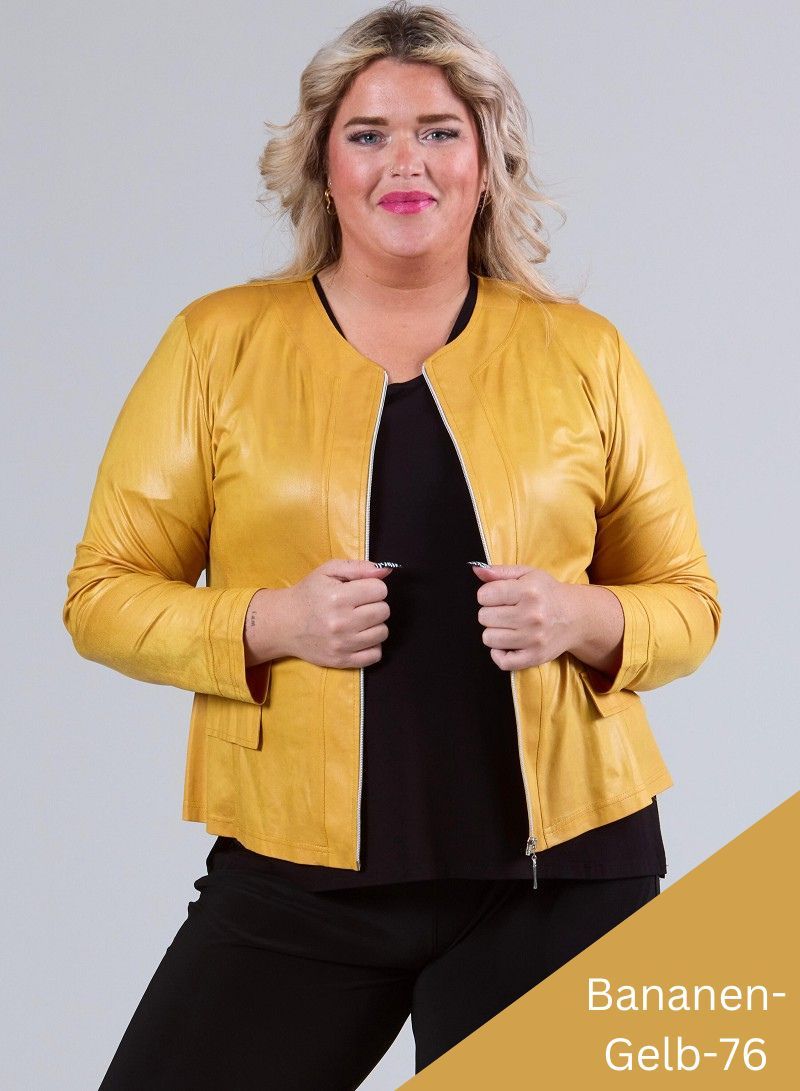 Vegane Jacke in Lederlook bis Grösse 56