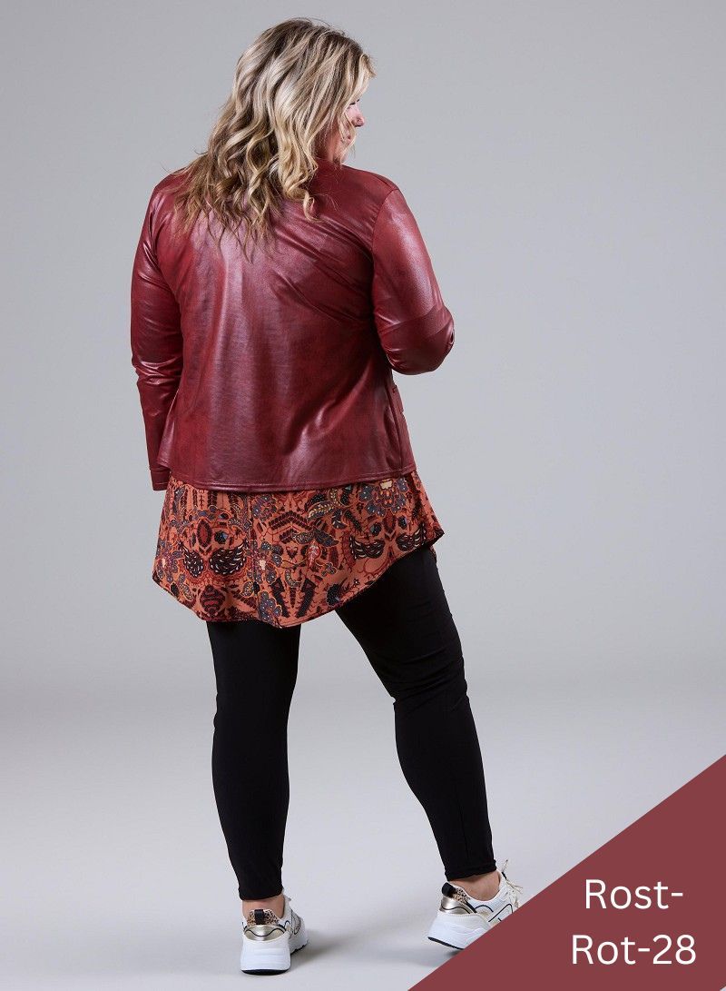 Vegane Jacke in Lederlook bis Grösse 56