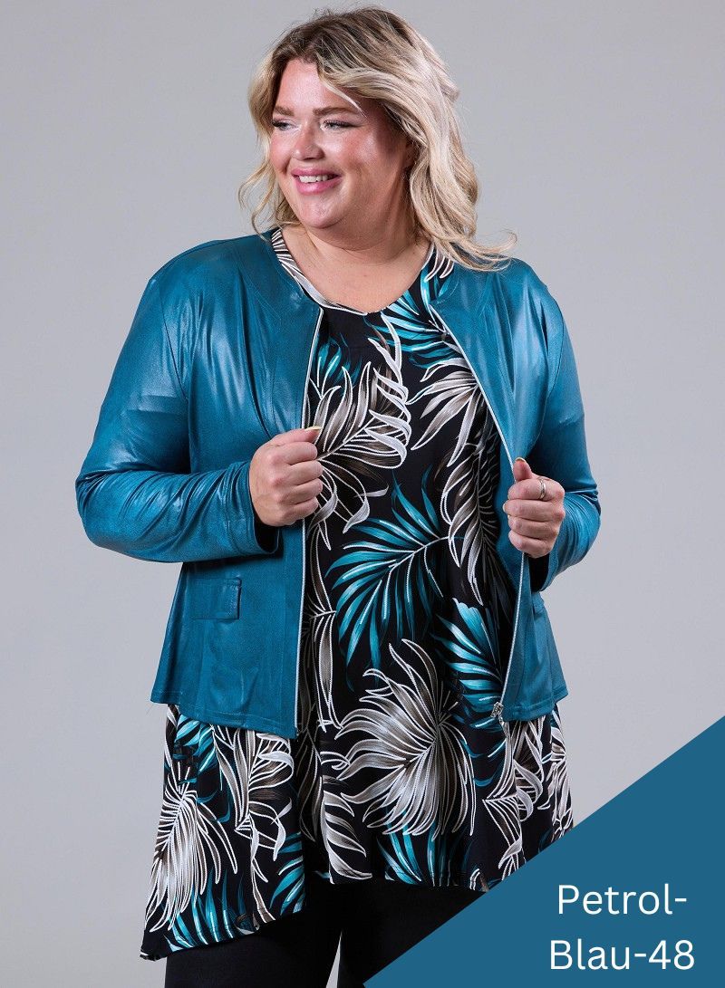 Vegane Jacke in Lederlook bis Grösse 56