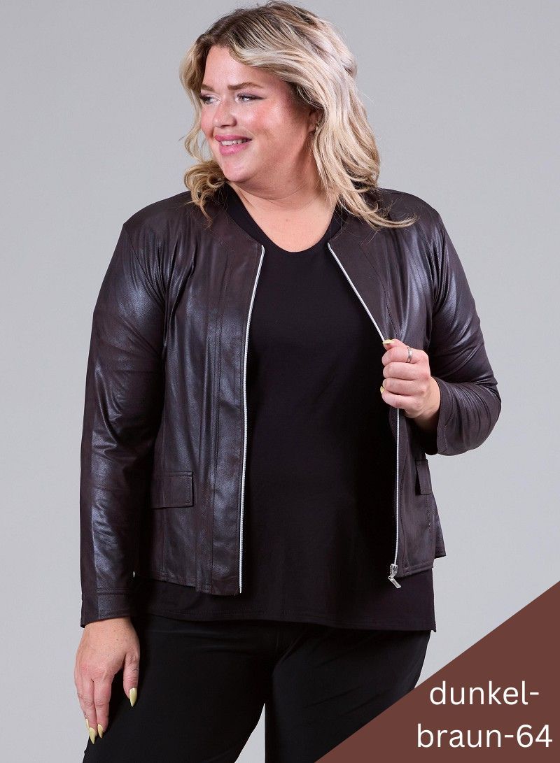Vegane Jacke in Lederlook bis Grösse 56