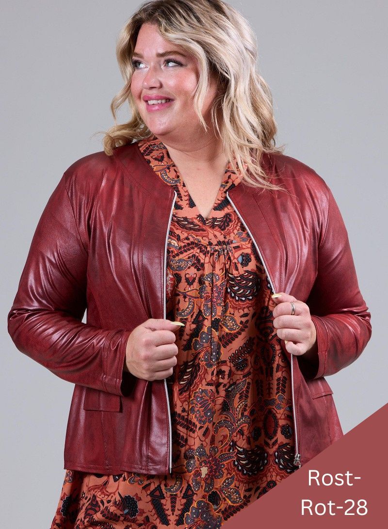 Vegane Jacke in Lederlook bis Grösse 56