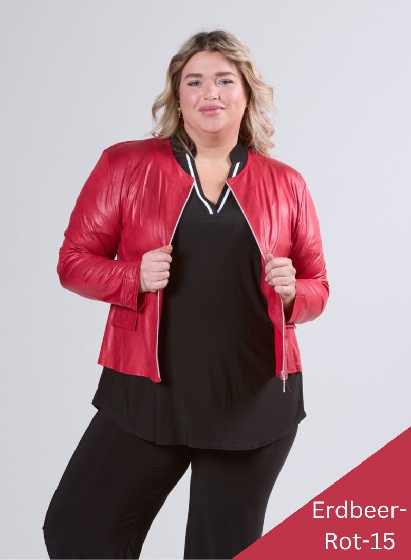 Vegane Jacke in Lederlook bis Grösse 56