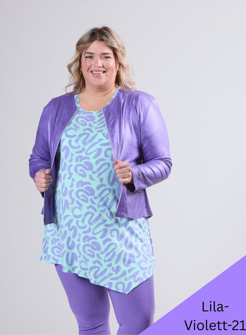 Vegane Jacke in Lederlook bis Grösse 56