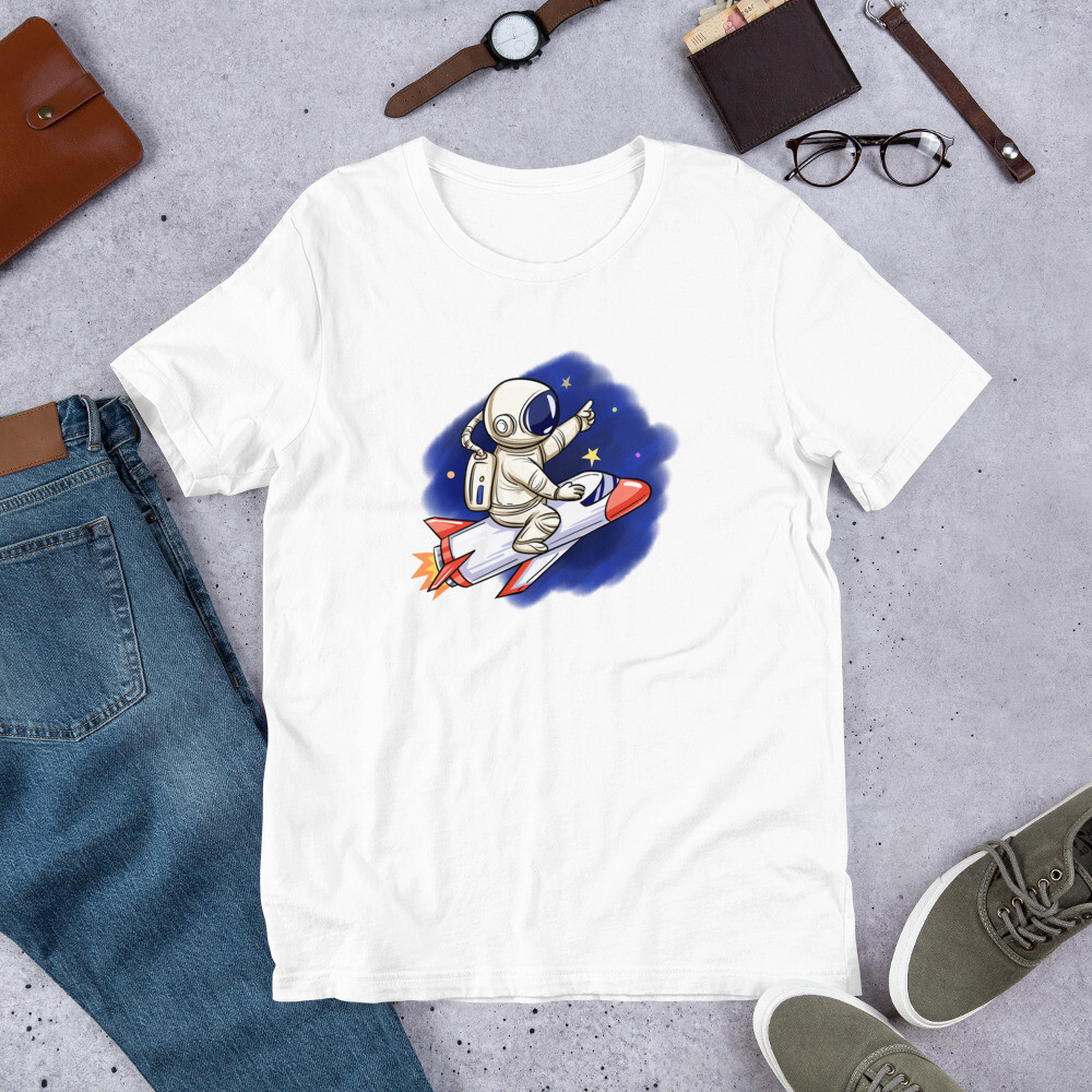 SpaceMan T-shirt Unisexe à Manches Courtes