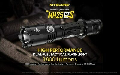 Nitecore Nitecore-MH25GTS-Ricaricabile USB-1800 lumens e 304 Metri, Torcia a LED