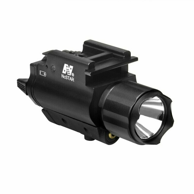 NC STAR 200L  TORCIA FLASHLIGHT & RED LASER - QR MOUNT