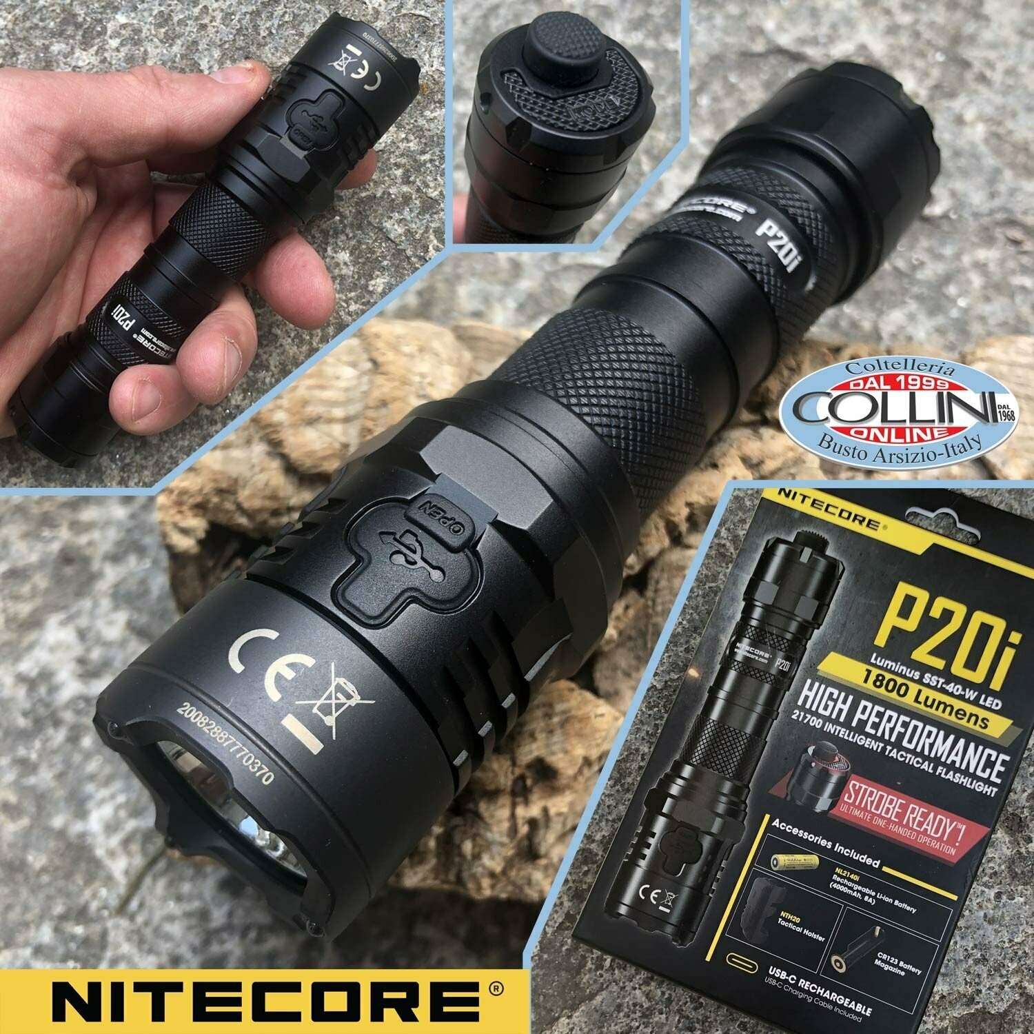 Nitecore - P20i Torcia Tattica Ricaricabile USB-C - 1800 Lumens e 343 metri - torcia