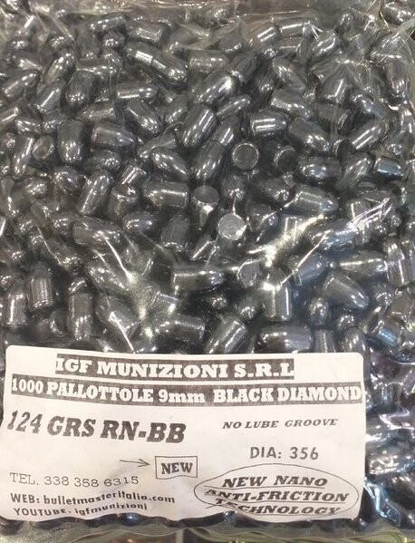 IGF conf. 1000 PZ  Palla in piombo Diamond Cal. 9mm/40 SW