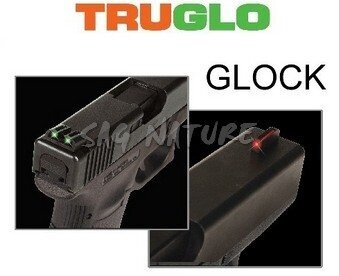 TRUGLO MIRINO PISTOLA IN FIBRA OTTICA – FIBER OPTIC SET GLOCK LOW – TG131G1 – TRUGLO