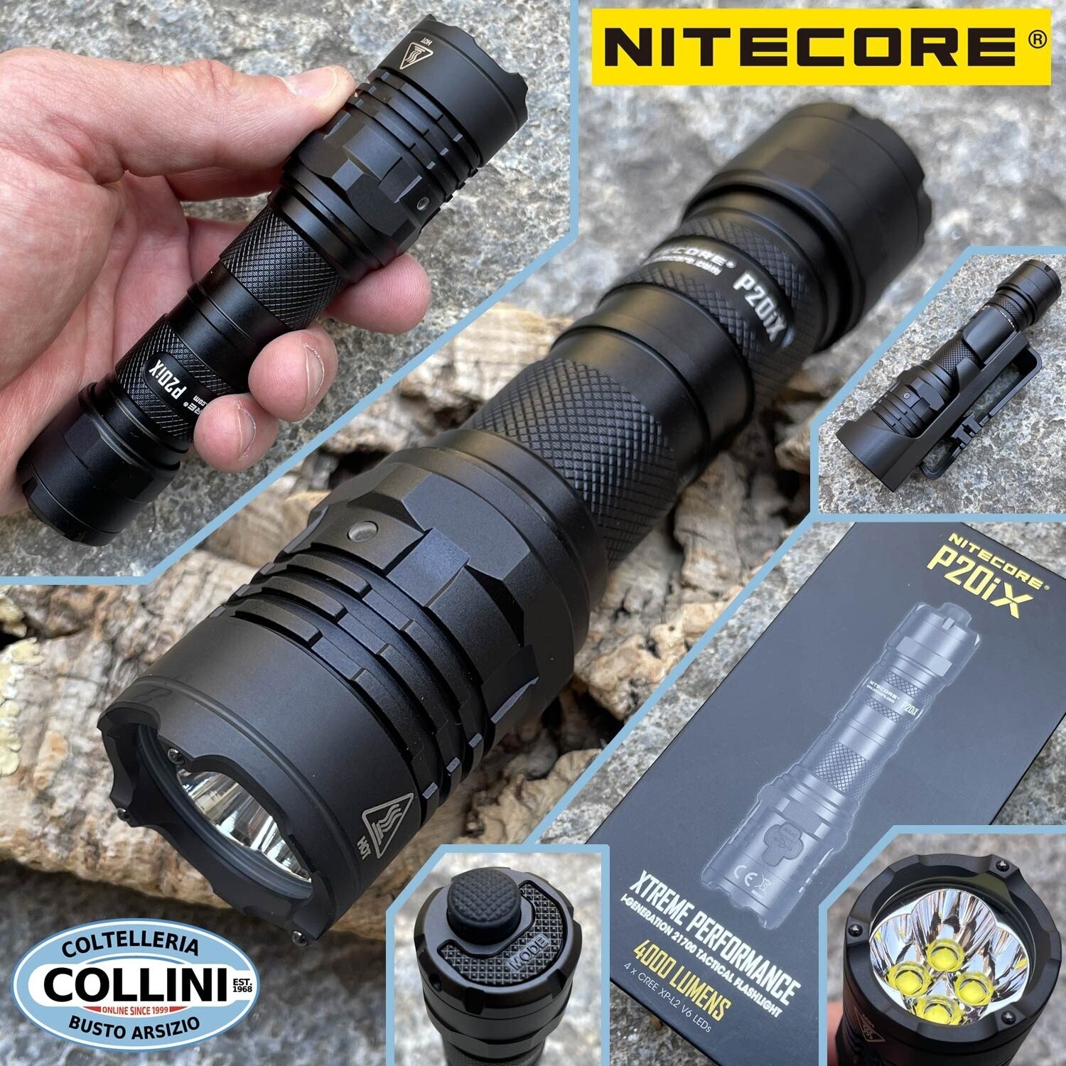 Nitecore - P20iX Torcia Tattica Ricaricabile USB-C - 4000 Lumens e 221 metri - torcia