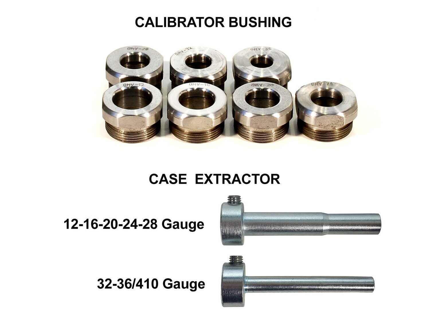 OMV SET BOCCOLA + PERNO PER CALIBRATORE BASIC IN CALIBRO DIVERSO DAL CAL.12 IN DOTAZIONE CON IL KIT.