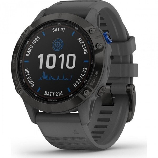 Garmin Orologio GPS Fenix 6 PRO Solar, NERO/BLU