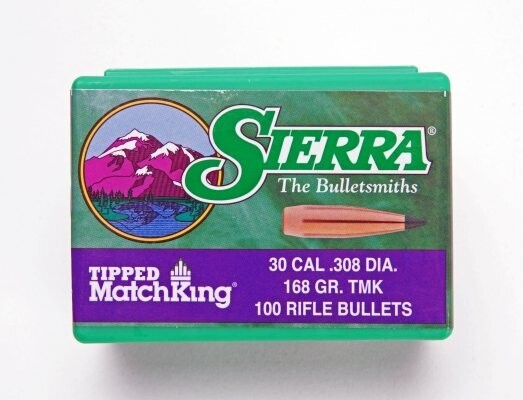 SIERRA 308" 168GR TMK TIPPED MATCHKING 7768 CF. 100 PEZZI