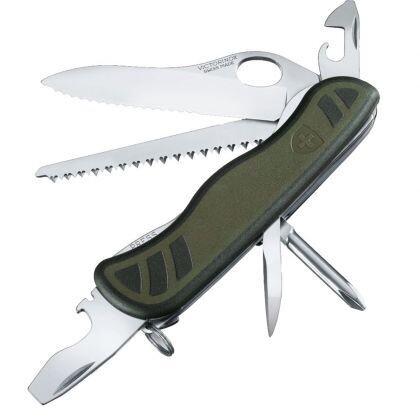 Victorinox - Coltellino Multiuso con Bloccalama - Esercito Svizzero SwissArmy Verde - V-0.8461.MWCH
