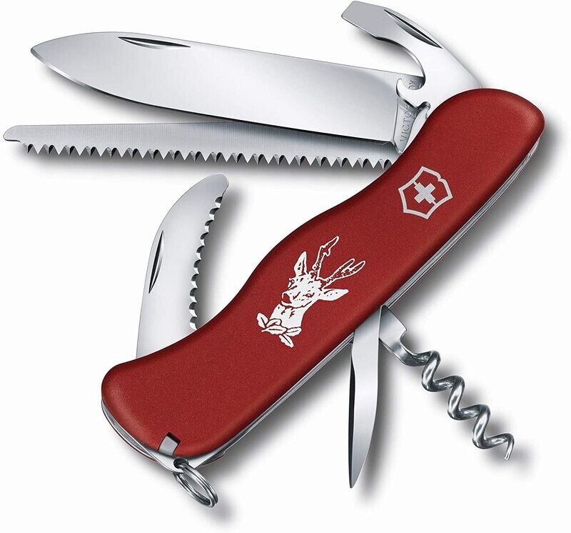 VICTORINOX HUNTER RED COLTELLO PER CACCIATORE ROSSO SWISS 0.8573