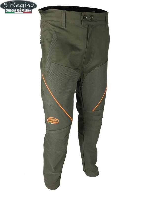 Pantalone 5ª Regina 2175 "Tank Evo" elasticizzato rinforzo Kevlar impermeabile antistrappo-antispino
