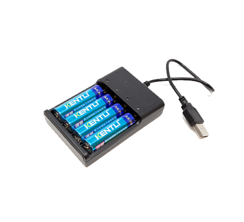 Kentli 4 Pile Litio BATTERIE Ricaricabili AA