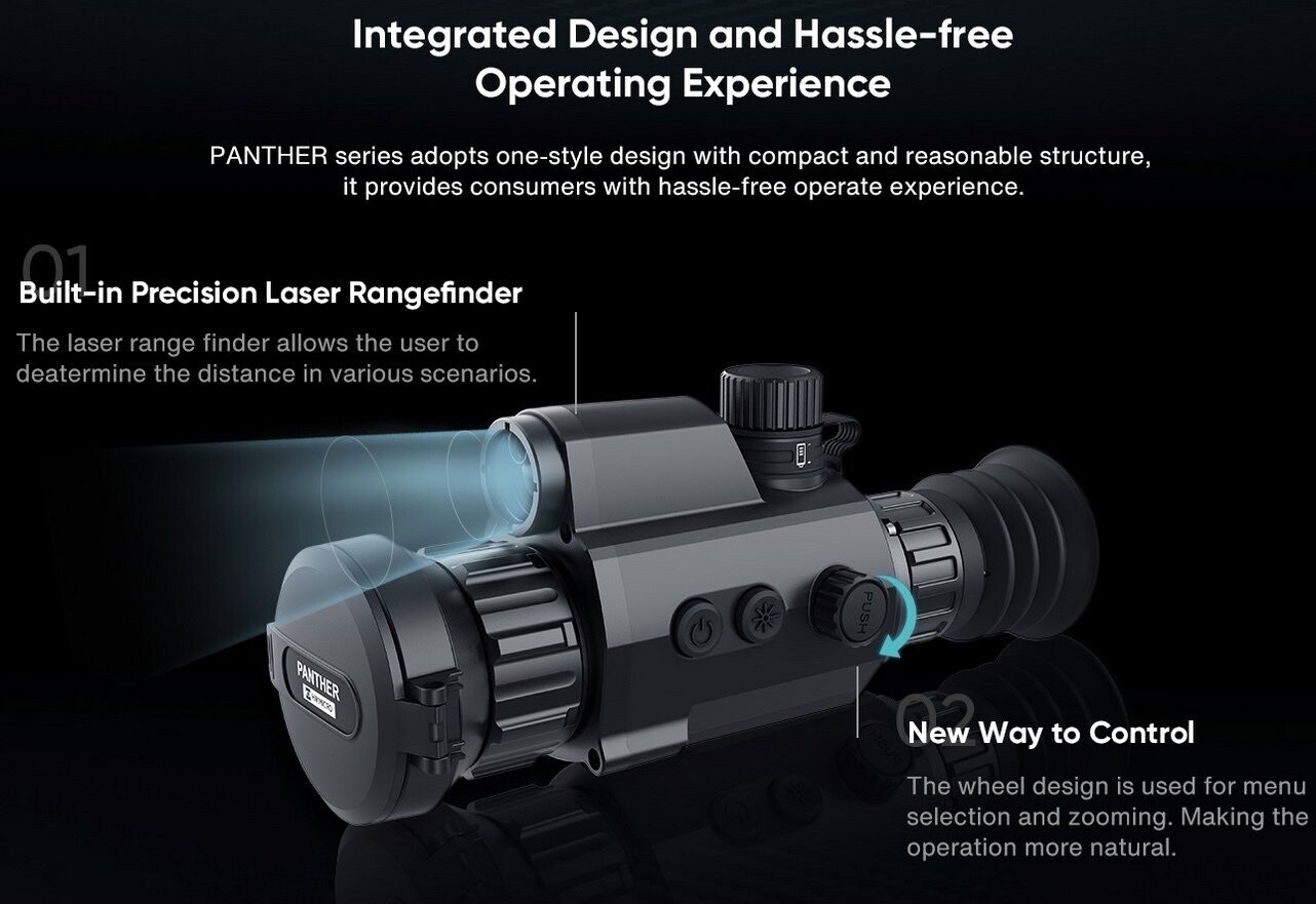HIKMICRO PANTHER LRF HD PH35L Scope THERMAL Telemetro 16G 3.03/x24.24x Lens 35mm (A) - 384×288/12