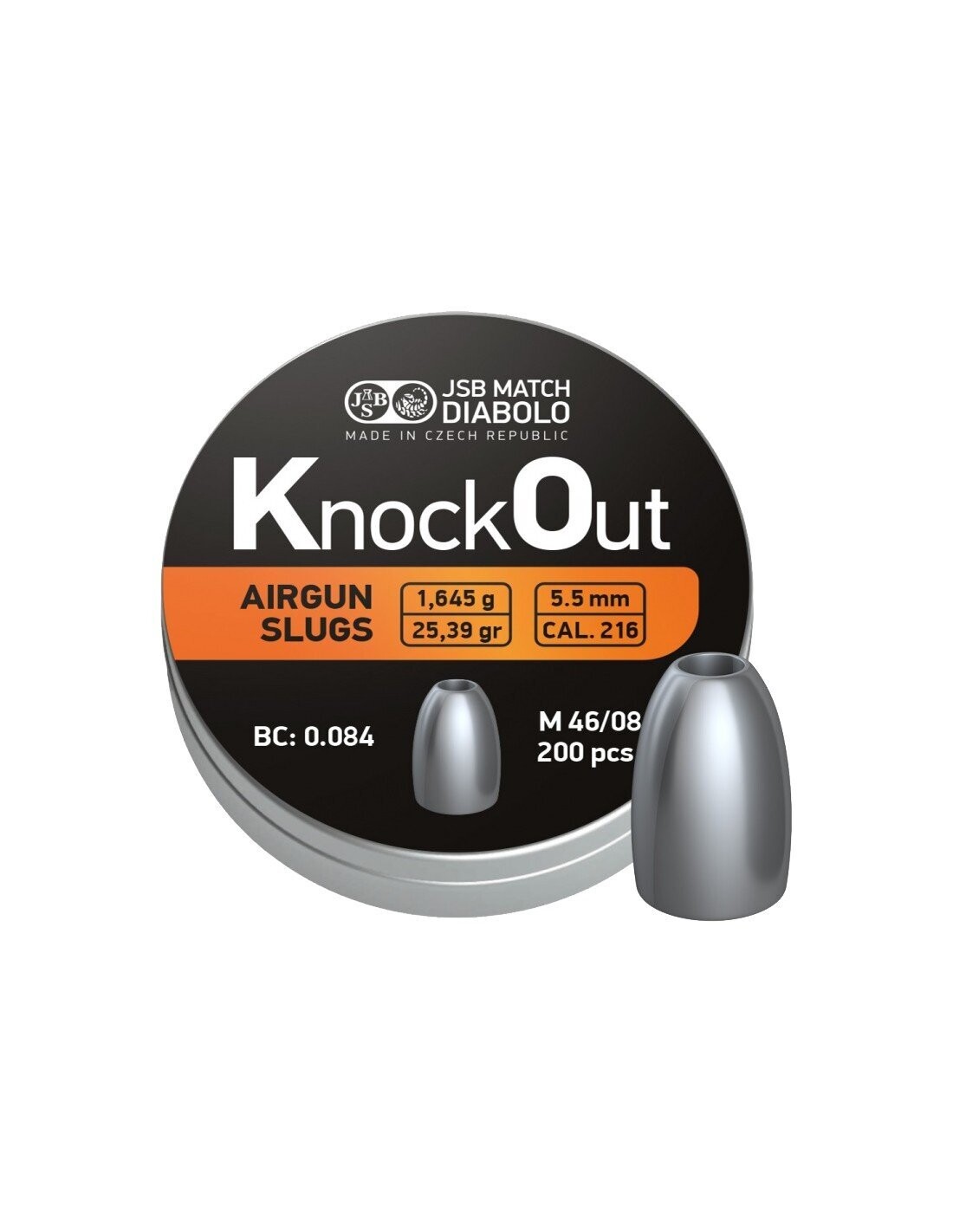 Pallini cal. 5,5 JSB KNOCK OUT Slugs 200 pz 1,645 g