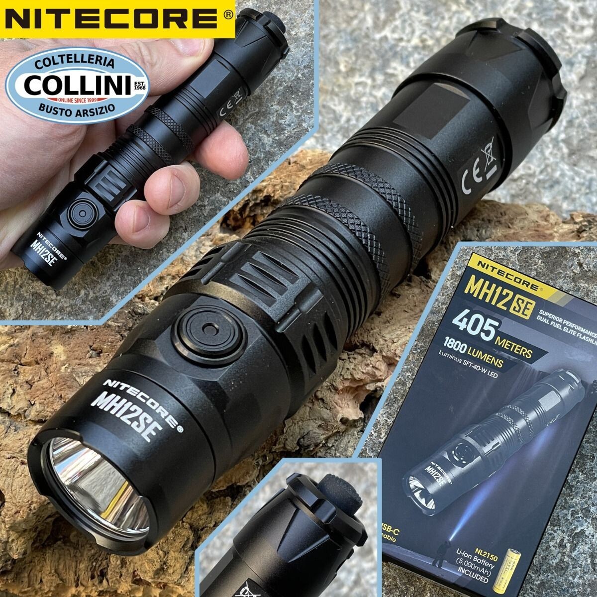 Nitecore - MH12SE - Ricaricabile USB - 1800 lumens e 405 metri - Torcia Led