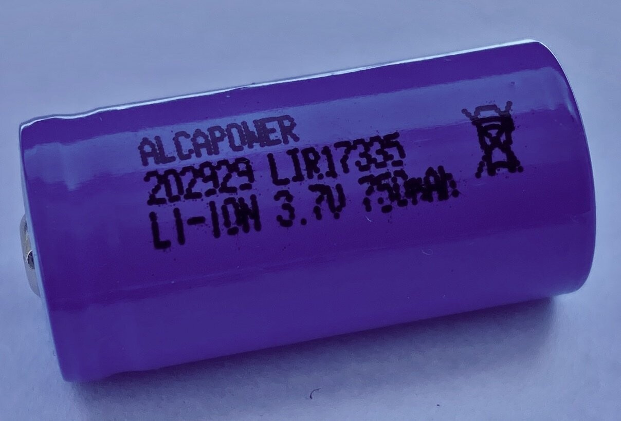 BATTERIA ALCAPOWER CR16340/CR123A 3,7V 750mAh RICARICABILE (HIKMICRO THUNDER/STELLAR/ALPEX)