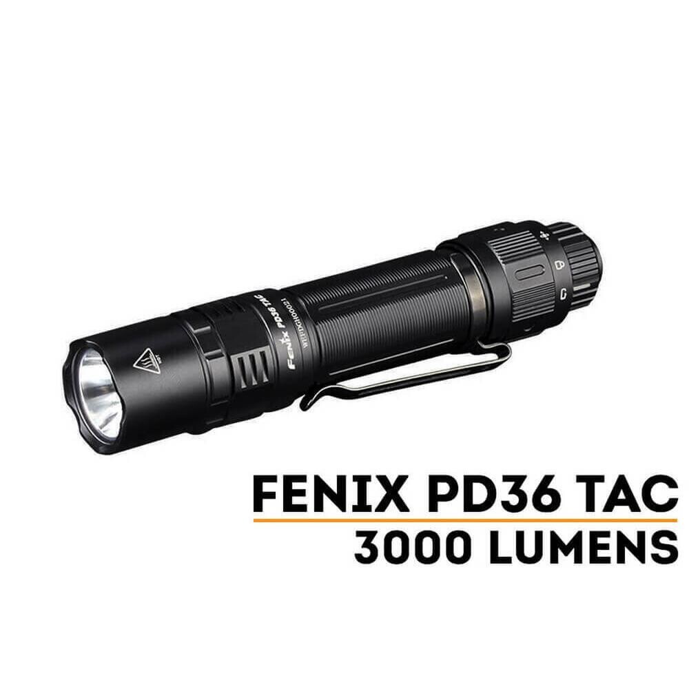 FENIX PD36 TAC 3000 lumen torcia tattica ricaricabile Ultra-compatta con batteria agli ioni di litio da 5000mAh