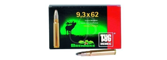 BRENNEKE 9.3X62 19.0G ORIGINAL TUG 293GR SCATOLA 20 PZ  (NON ACQUISTABILI ONLINE RITIRO IN NEGOZIO)