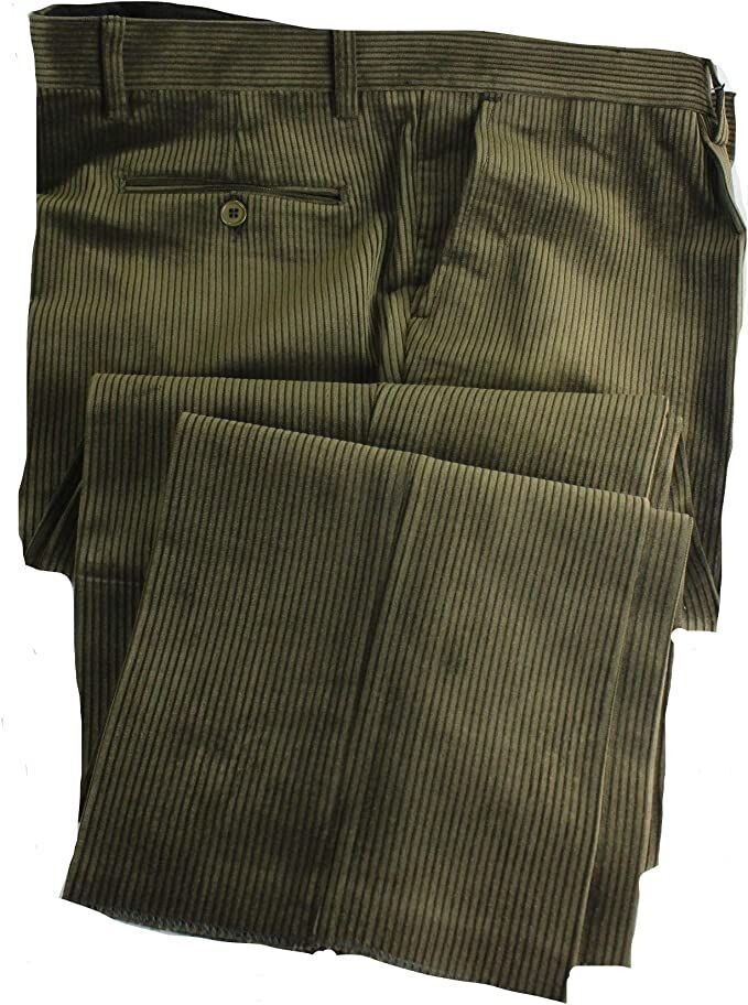 Pantalone Uomo Velluto Duca Visconti di Mondrone Elasticizzato a Coste. Taglie Forti. Made in Italy .Misure CALIBRATE 
COLORE DARK GREEN