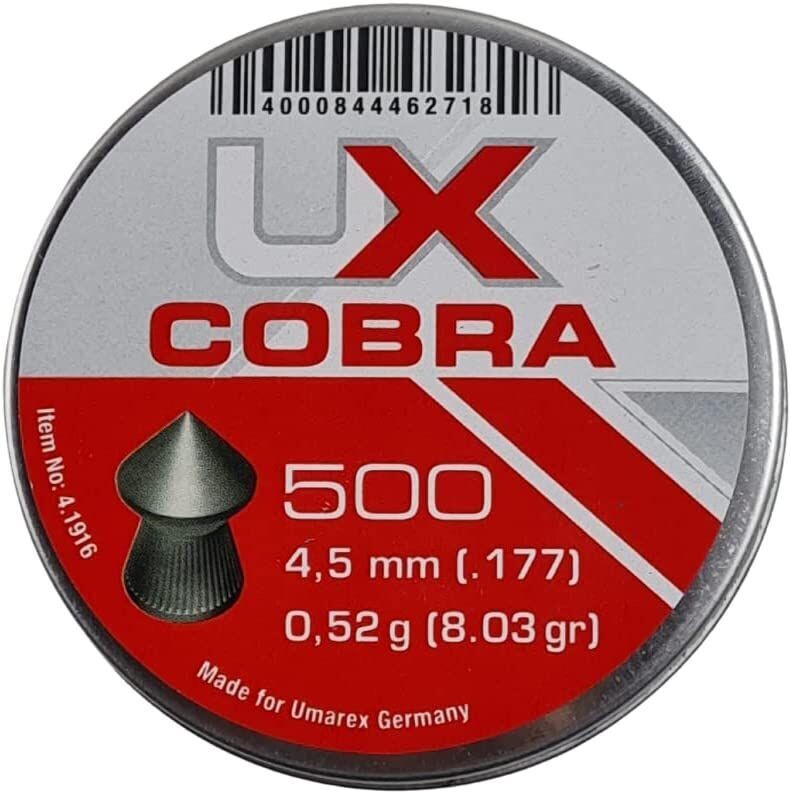 PIOMBINI A PUNTA COBRA MARCA UMAREX CAL. 4,5 500 PZ 0,52GR