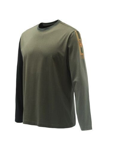 T-SHIRT BERETTA VICTORY CORPORATE LS - TS352 T1557 0715 - green TAGLIA L